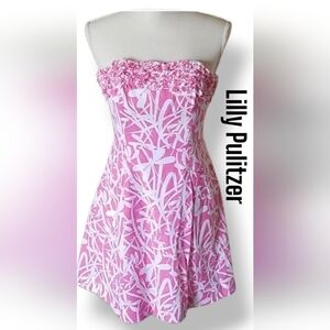Lilly PulitzerFerra Dress - Hotty Pink Light My Fire Strapless Dress
